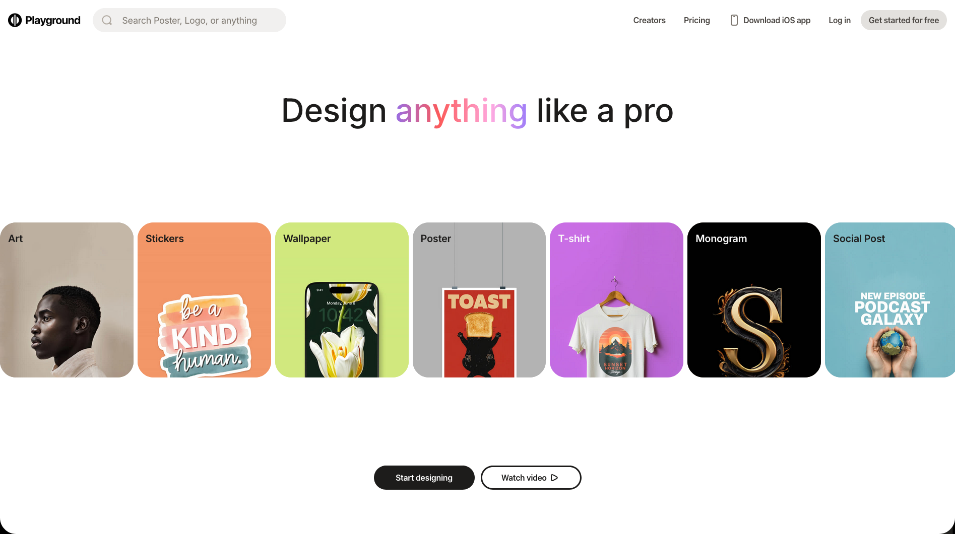 Interfaz Playground AI generador imágenes gratis